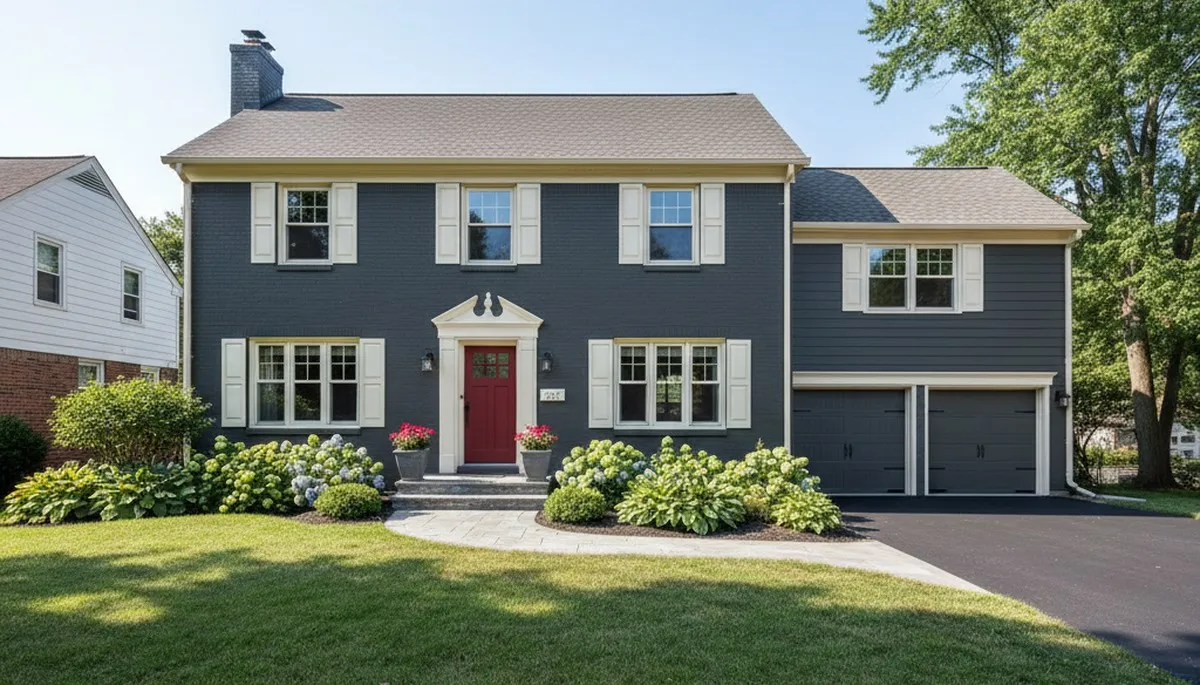 Smooth exterior paint finish on Detroit home showing durable, weather-resistant results by local painters